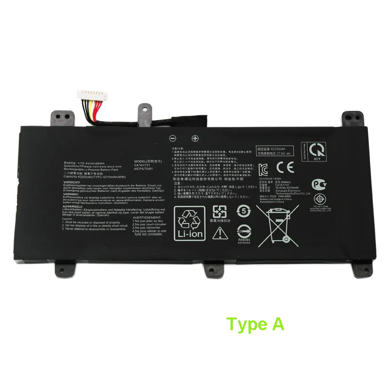 Oem Replacement laptop battery for ASUS C41N1731 Oem Replacement laptop battery ASUS for C41N1731